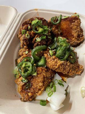 Hot honey fried chicken