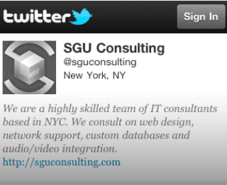 SGU Consulting on Twitter