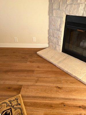 Wood floor living room