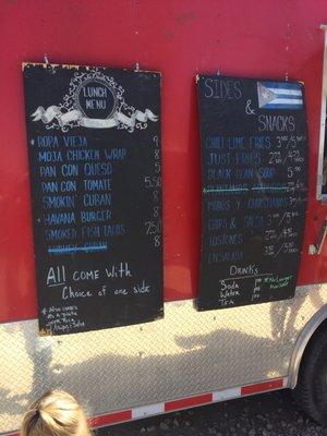 Menu! There are also specials like black shrimp po boy and blackened snapped--