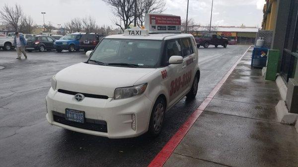 This driver was speeding in a save Mart parking lot on keystones almost hitting my wife and I. Then decided to park in a red zone.