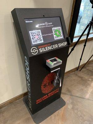 Silencer shop kiosk- we have a SOT license to sell suppressors !