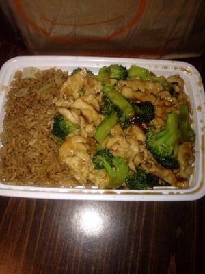 Chicken and broccoli