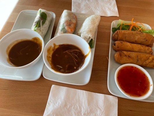 Spring rolls and egg rolls