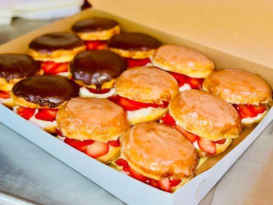 Strawberries and Cream Donuts