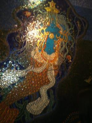 Mosaics on wall is amazing!