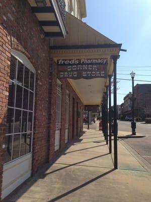 Front entrance of the drug store