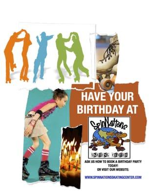 Birthday packages starting at $45+tax!