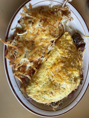 Meat lovers omelet