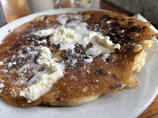 Banana chocolate chip pancake (this is huge!)