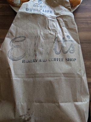 Elliot's take-out bag