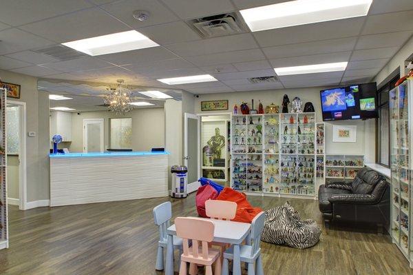 Our spotless waiting room is fun, comfortable and inviting for patients and parents alike!