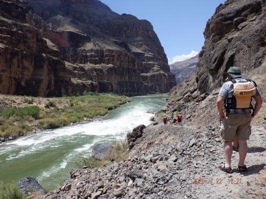 Scouting Lava Falls rapid, the big daddy!