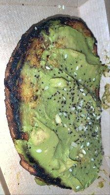 Burnt avocado toast