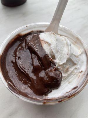 Dark chocolate and toasted almond ice-cream