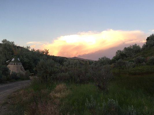 Sunset by the river