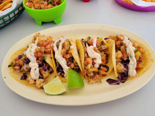 Delicious shrimp tacos!