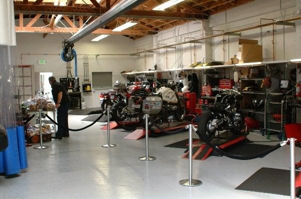 A look into our new service area. We have four BMW certified full time technicians to keep your bike running right.