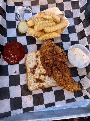 The chicken tenders were really good! Will be back!