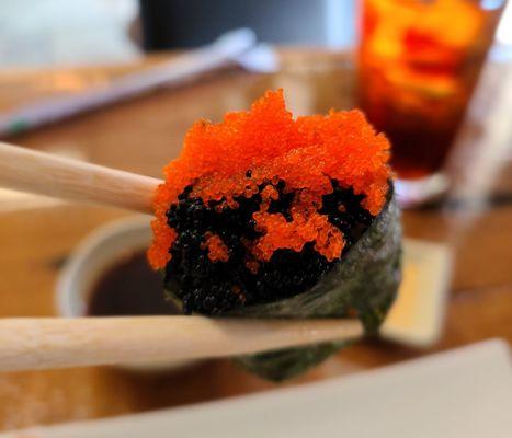 Tobiko sushi --  good stuff!