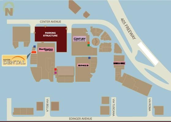 Sunrise Dental - Bella Terra Shopping Mall Location Map