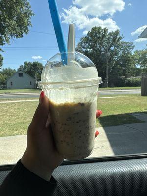 Brownie coffee ice cream shake