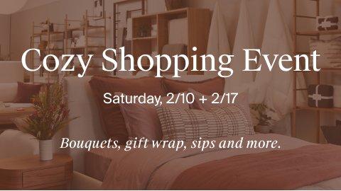 Join us for sips and sweets and a floral bouquet gift with a $100 purchase. We hope to see you there!