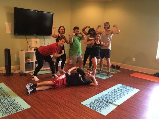 Fitness friends at The Stratum! Healthy & fun community living!