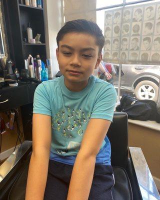 My 10 year old with a great haircut!