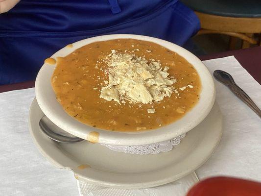 Lebanon Tabasco clam chowder. bowl