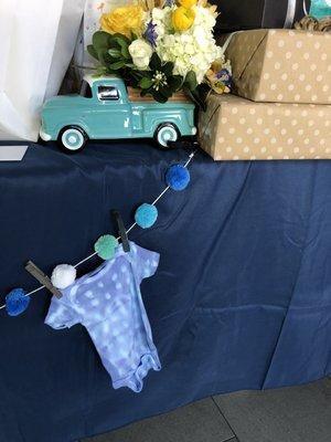 And look at the adorable truck which will be perfect for the baby's bureau!