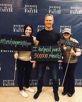 Buchanan Team lends a hand to Feed My Starving Children at Journey of Faith. March 2018