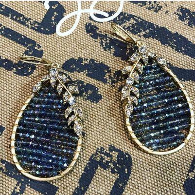 Handmade beaded drop earrings