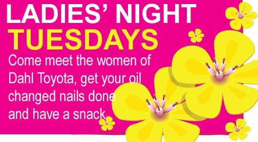 Tuesday night is ladies night! Stop in for an oil change and get your nails done!