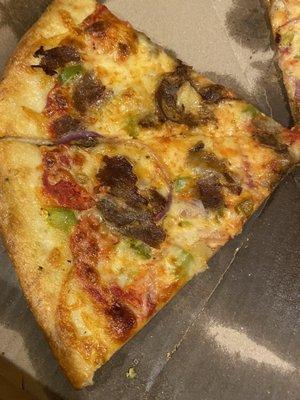 Philly pizza - not great.