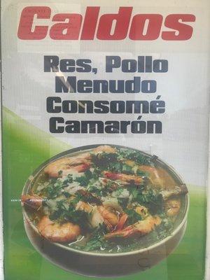 Caldos de Res, Pollo, Camaron & Consome