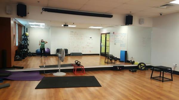 The cardio room! There's me not messing around, I was on my rest break. For reals!