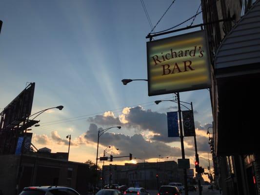 The sun always shines on Richard's Bar.