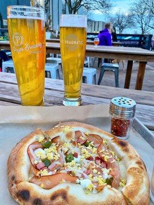 Patio beers & pizza