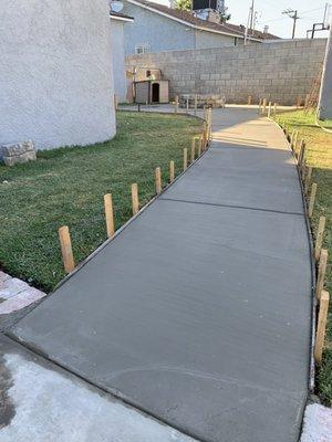 Concrete walkway