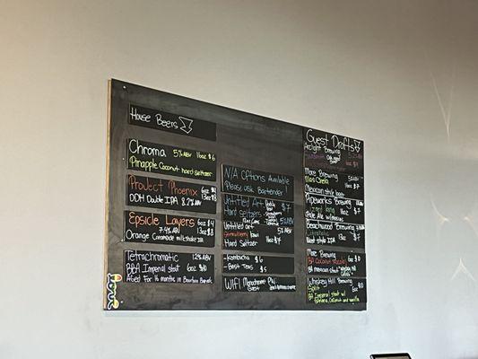 Beer menu 5/3/2024