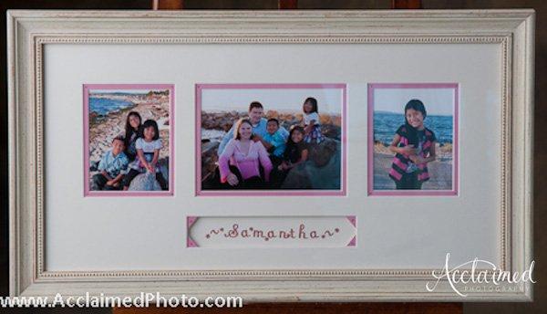 Custom portrait panel for this young girl to keep as a memory of her family. Each child in the family had a custom panel created for them.