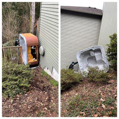 Extreme hot tub removal!