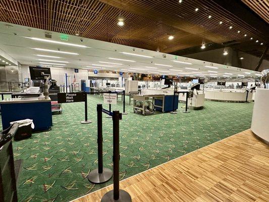 New TSA Security checkpoint. 12/21/24 First phase of renovation completed 8/14/24.