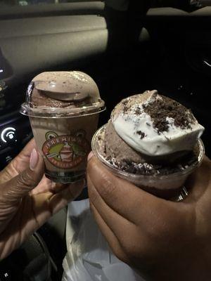 Cookies and cream & double brownie