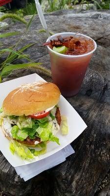 Alaina Burger & Bloody Mary at the Coventry Farmer's Market