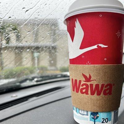 Hot coffee on a cold rainy Florida day