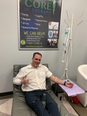 Getting my Super Immune Boost at Core IV Therapy in Reston