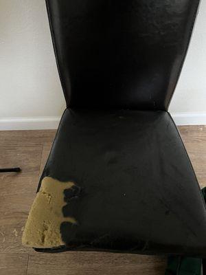 Leather dining room chair