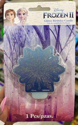 This was our daughter's Glitter snowflake birthday candle to go along with her winter party!